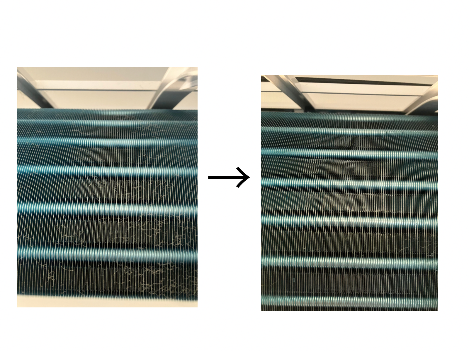 東芝エアコンの熱交換器の洗浄