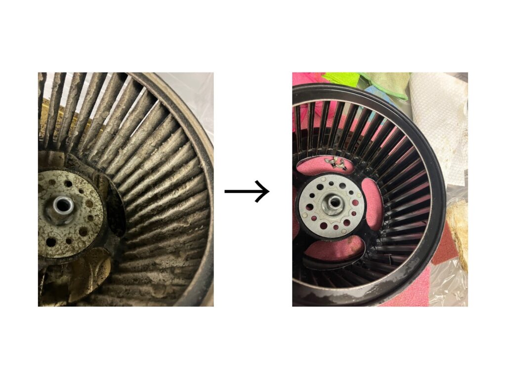 換気扇ファン内部のビフォーアフター